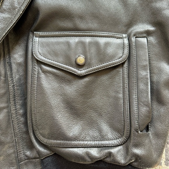 Vintage leather bomber jacket by Niki size XL - Picture 5 of 8